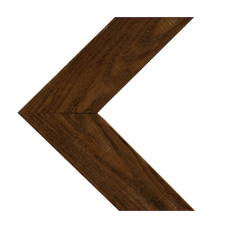 Ekena Millwork 11"W x 12"H x 3/4"D Vintage Farmhouse 3 1/2" Chevron, Barnwood Decor Collection, Weathered Brown DECR11X12X075CHVBR
